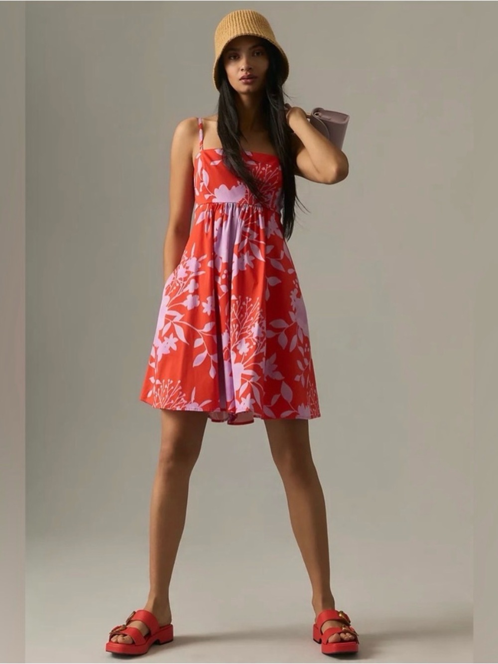 Hutch Anthropologie Red Lilac Floral Square Neck Wide Leg
Bandeau | Size: XS